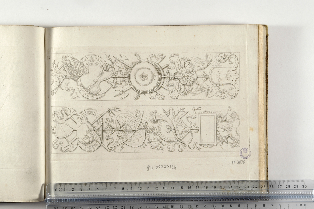 motivi decorativi a candelabra (stampa) di Magazzari Giovanni (sec. XIX)