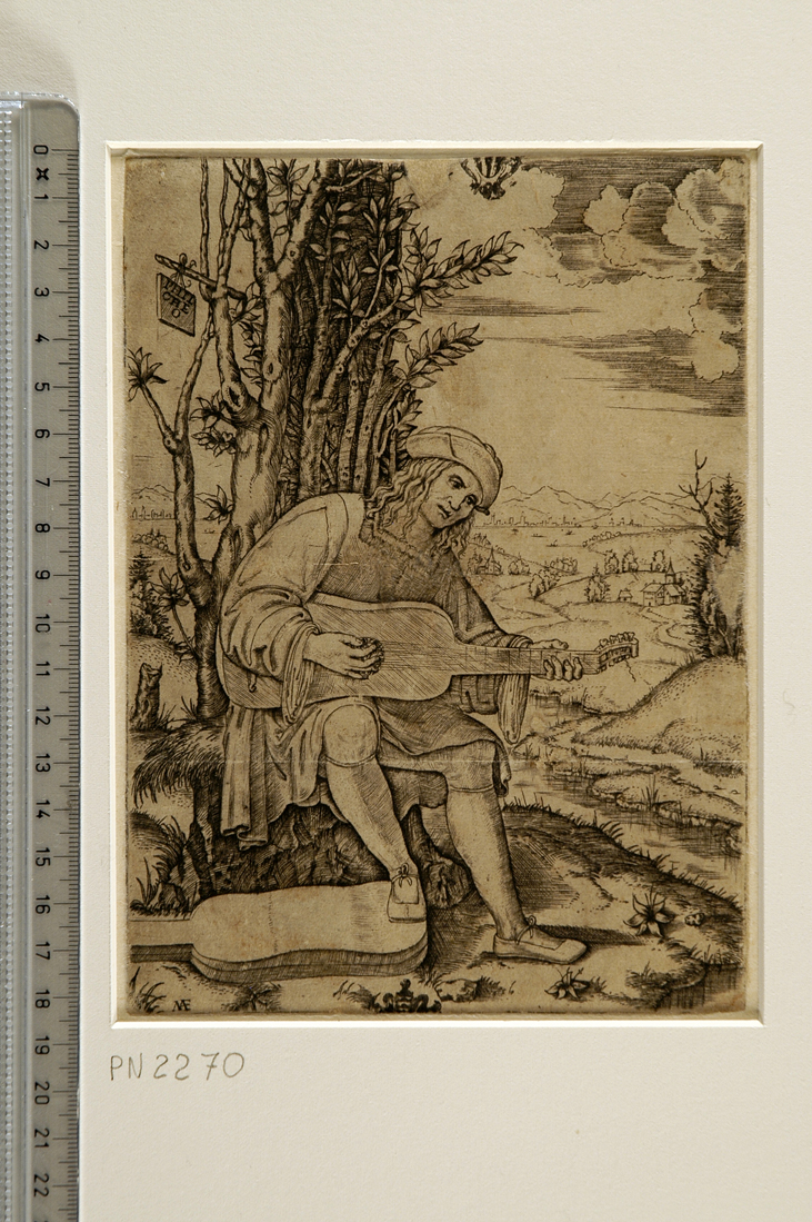 Ritratto di Giovanni Filoteo Achillini detto Il Filoteo (stampa smarginata) di Raimondi Marcantonio (sec. XVI)