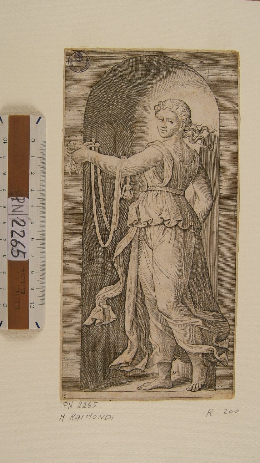 Temperanza (stampa smarginata) di Raimondi Marcantonio (sec. XVI)