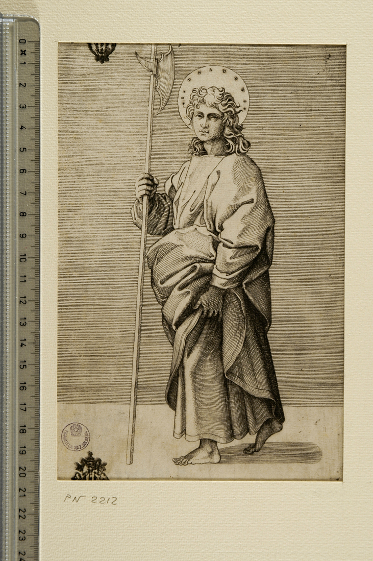 San Giuda Taddeo (stampa smarginata) di Raimondi Marcantonio, Sanzio Raffaello (sec. XVI)