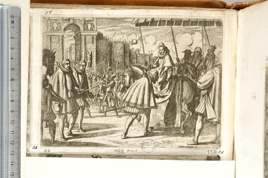 ingresso di Margherita d'Austria a Milano (stampa smarginata) di Tempesta Antonio (sec. XVII)