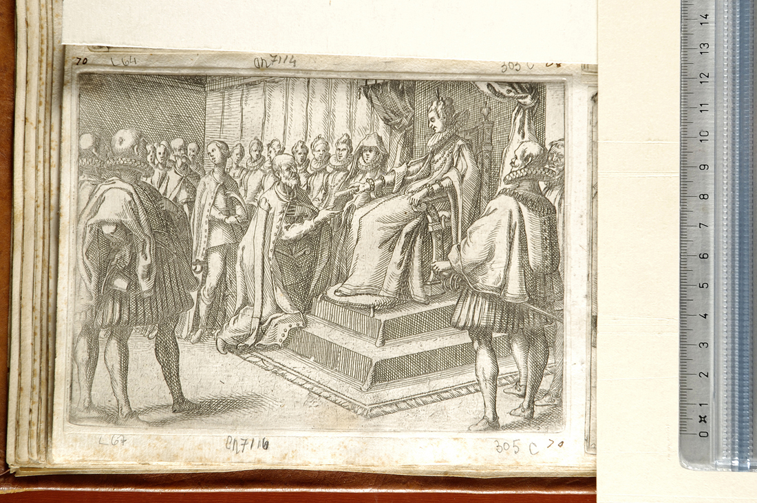 ricevimento dell'inviato di Polonia (stampa smarginata) di Callot Jacques (sec. XVII)