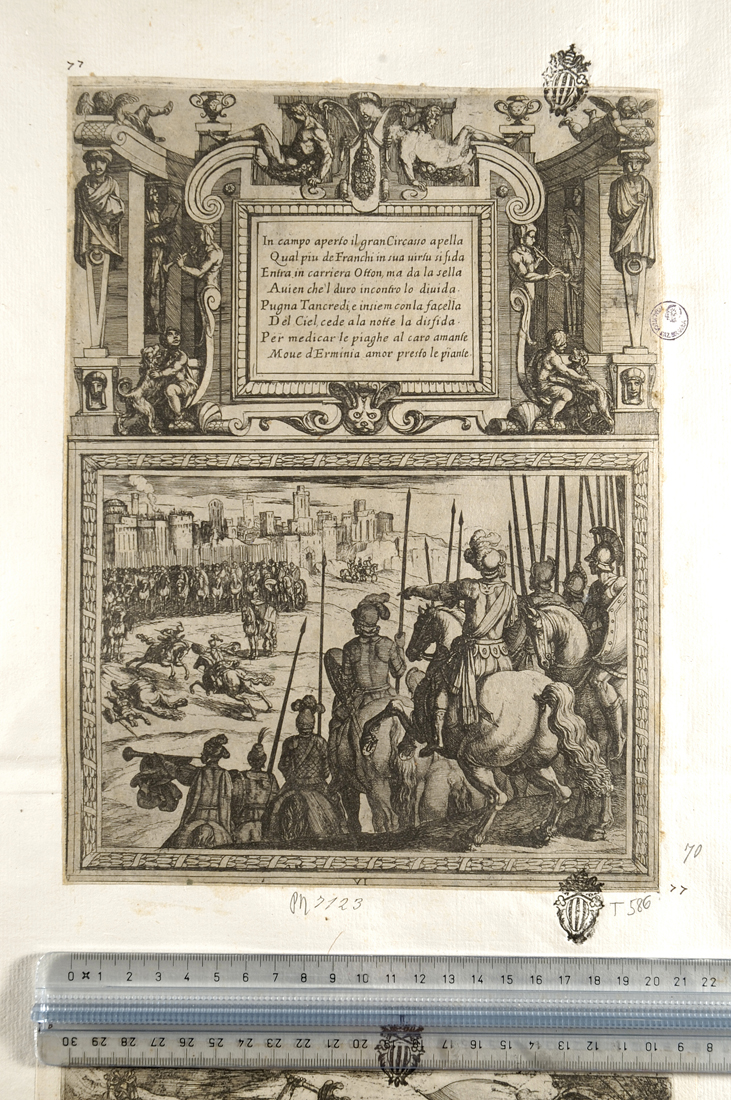 La Gerusalemme Liberata. Canto sesto (stampa smarginata) di Tempesta Antonio (secc. XVI/ XVII)