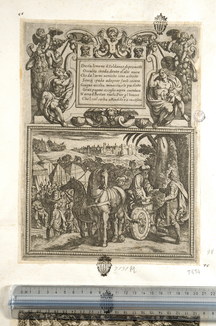 La Gerusalemme Liberata. Canto decimo (stampa smarginata) di Tempesta Antonio (secc. XVI/ XVII)