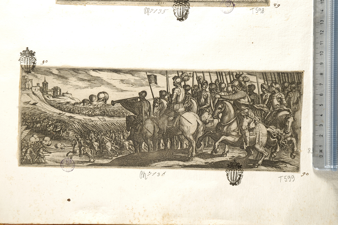 battaglia (stampa smarginata) di Tempesta Antonio (sec. XVI)