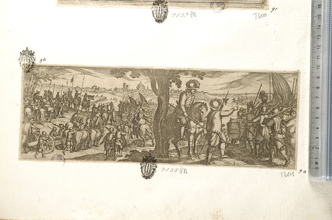 battaglia (stampa smarginata) di Tempesta Antonio (sec. XVI)