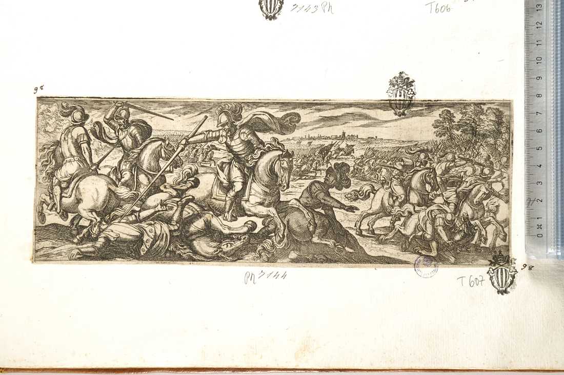 battaglia (stampa smarginata) di Tempesta Antonio (sec. XVI)