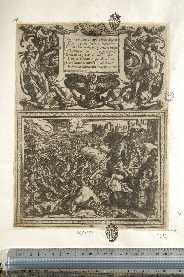 La Gerusalemme Liberata. Canto ventesimo (stampa smarginata) di Tempesta Antonio (secc. XVI/ XVII)