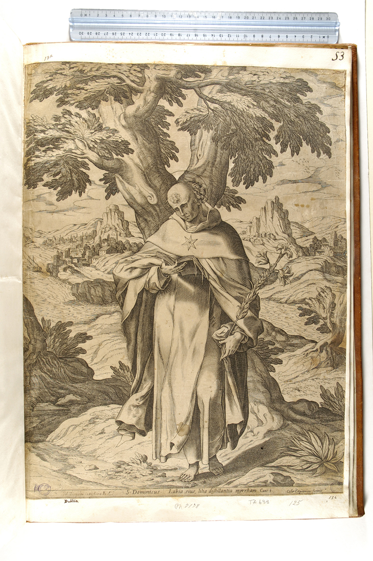 San Domenico (stampa smarginata) di Tempesta Antonio (?) (secc. XVI/ XVII)