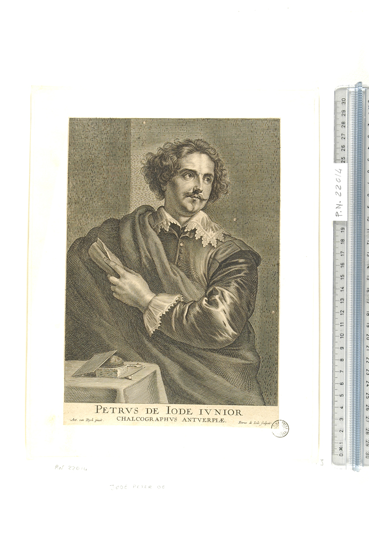 autoritratto (stampa smarginata) di Jode Peeter de, Dyck Antoon van (sec. XVII)