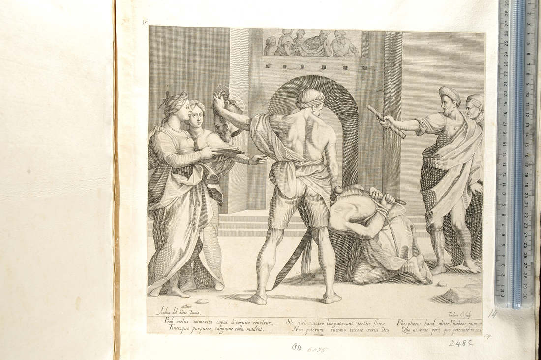 decapitazione di San Giovanni Battista (stampa smarginata) di Andrea del Sarto, Kruger Dietrich (sec. XVII)