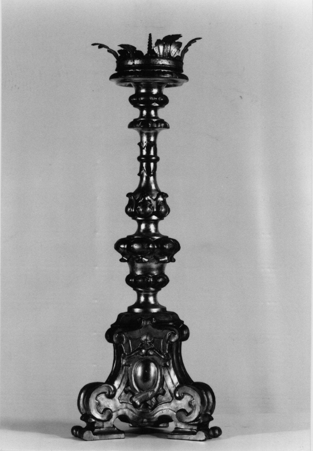 candeliere d'altare - manifattura bolognese (sec. XVIII)