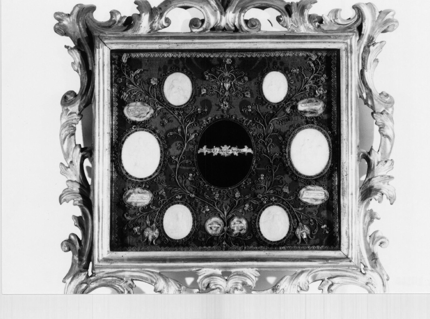 reliquiario - a tabella - manifattura bolognese (sec. XVIII)