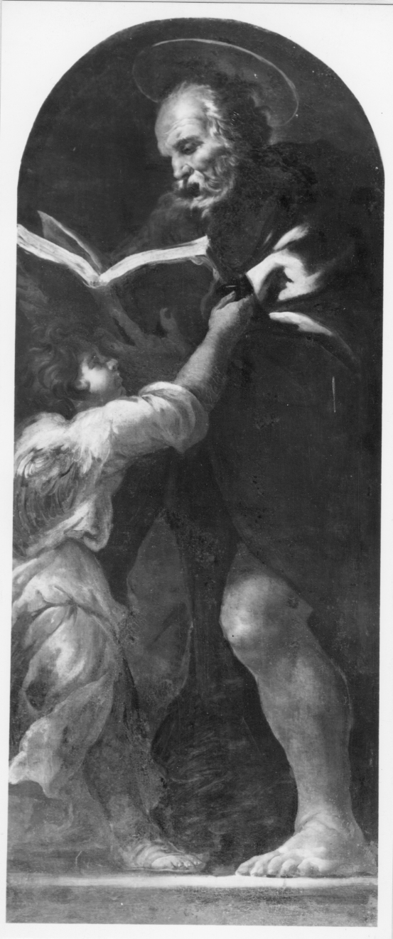 San Matteo e l'angelo (dipinto) di Rossi Nunzio (sec. XVII)