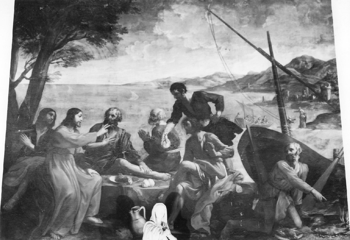 pesca miracolosa di san Pietro (dipinto) di Gessi Francesco (sec. XVII)