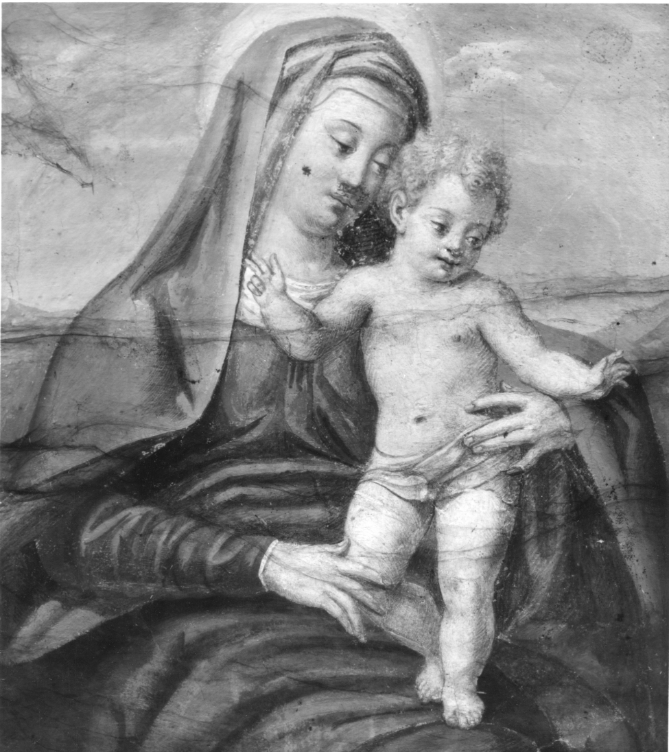 Madonna con Bambino (dipinto murale) di Cesi Bartolomeo (?) (attribuito) (ultimo quarto sec. XVI)