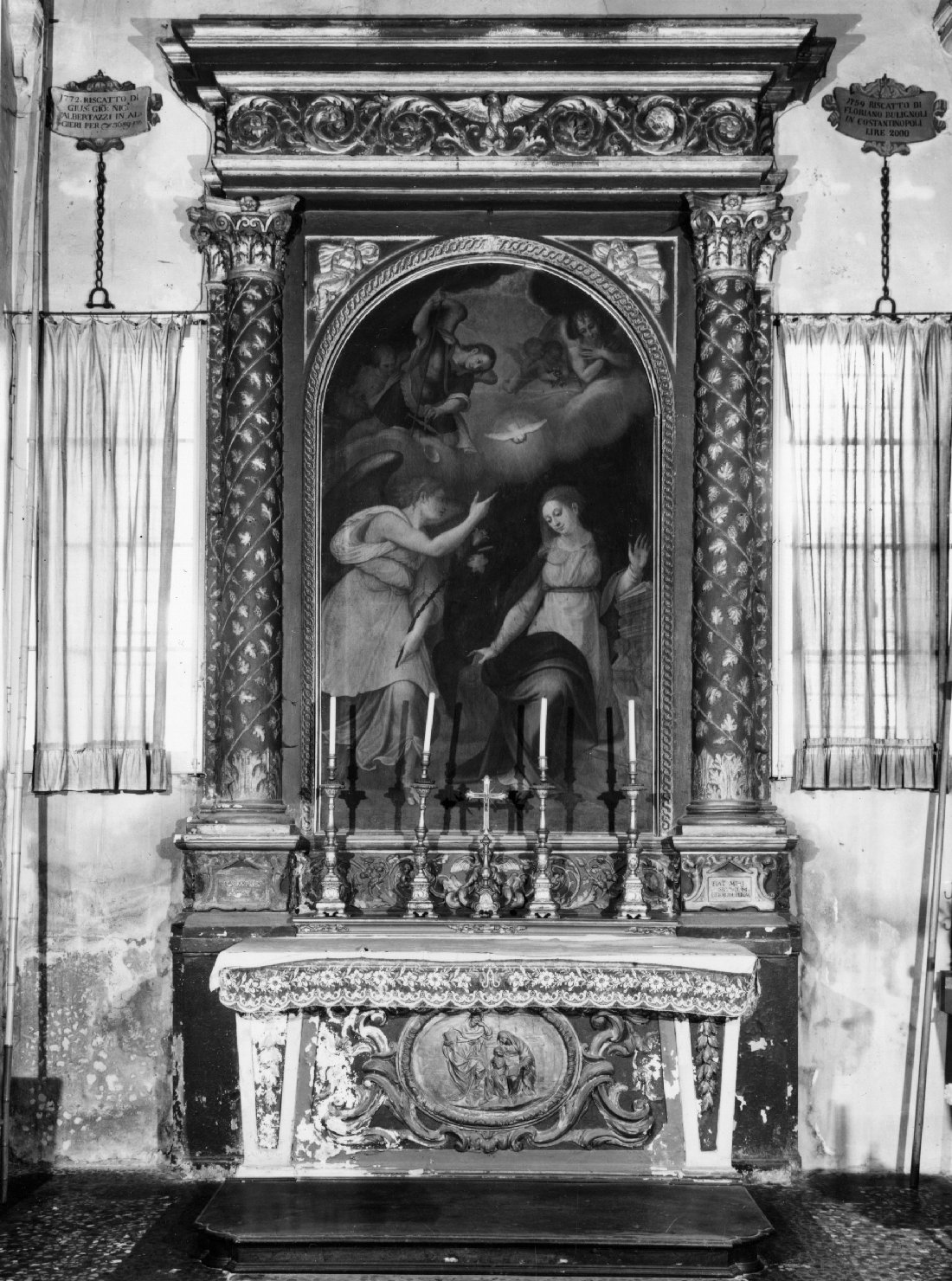 educazione di Maria Vergine (paliotto) di Mazza Giuseppe Maria (cerchia) (prima metà sec. XVIII)