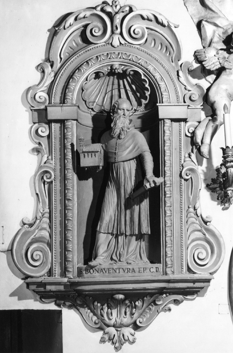San Bonaventura (statua) di Brunelli Gabriele (attribuito) (prima metà sec. XVII)