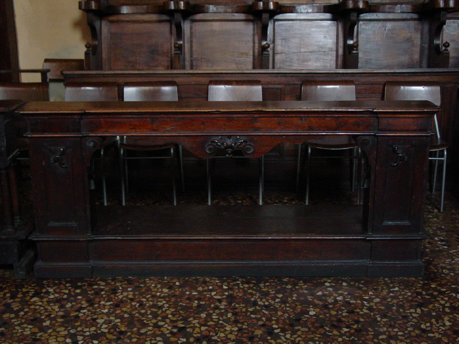 banco da chiesa - bottega emiliana (sec. XVII)