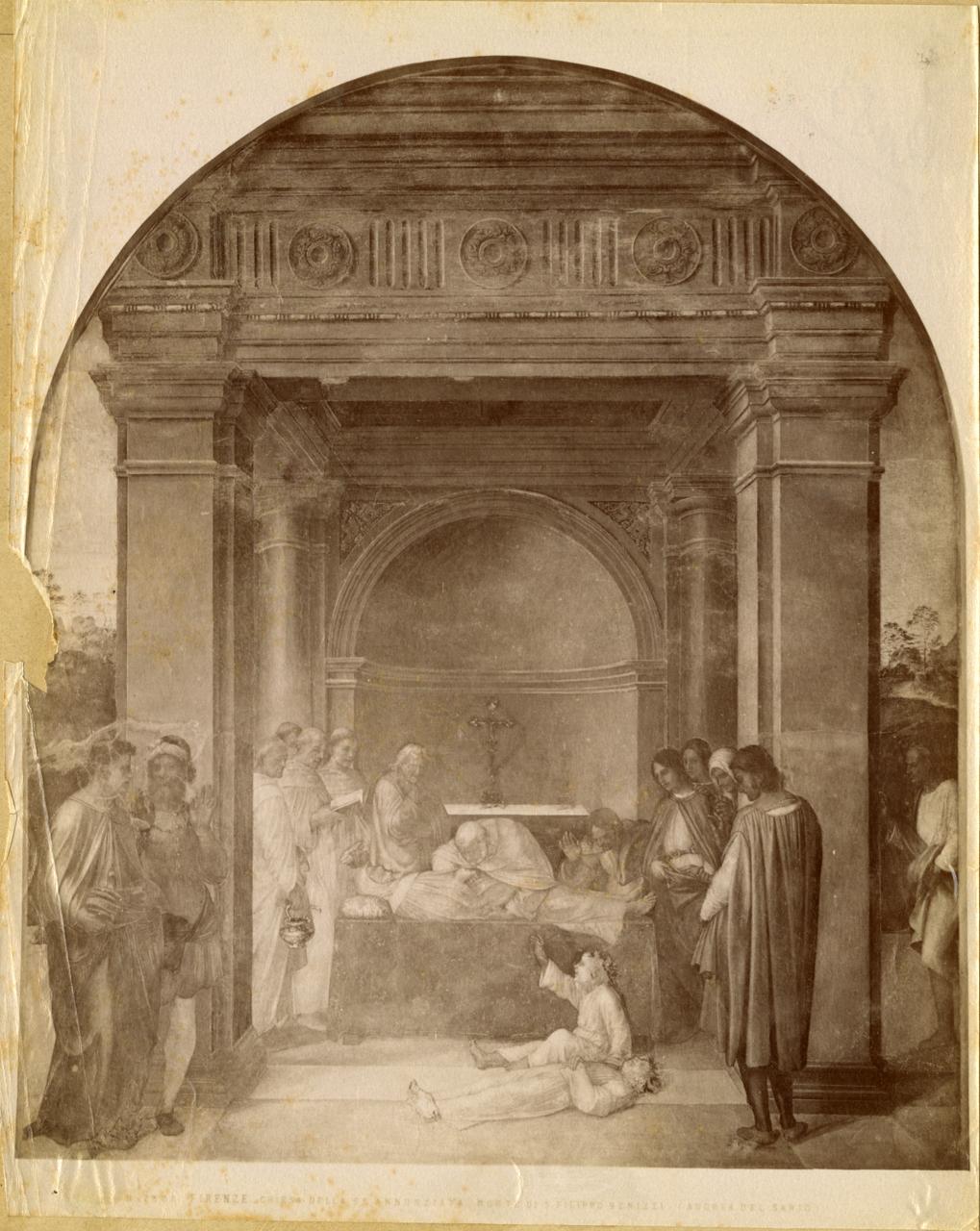 Episodi della vita di San Filippo Benizi - Affreschi (positivo) di Andrea del Sarto, Fratelli Alinari (ditta) (XIX)