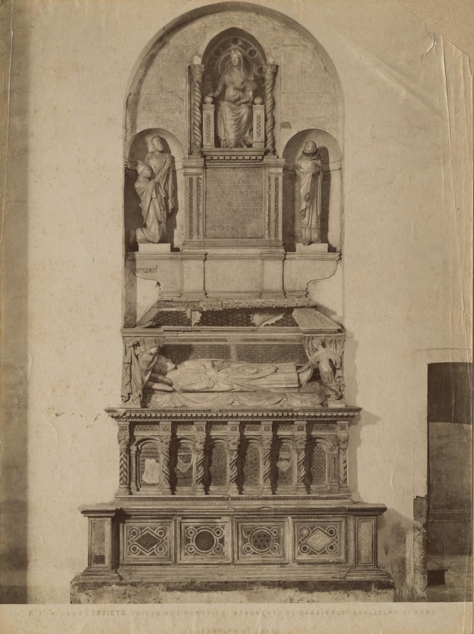 Monumento sepolcrale - Sculture (positivo) di Arnolfo di Cambio, Fratelli Alinari (ditta) (XIX)