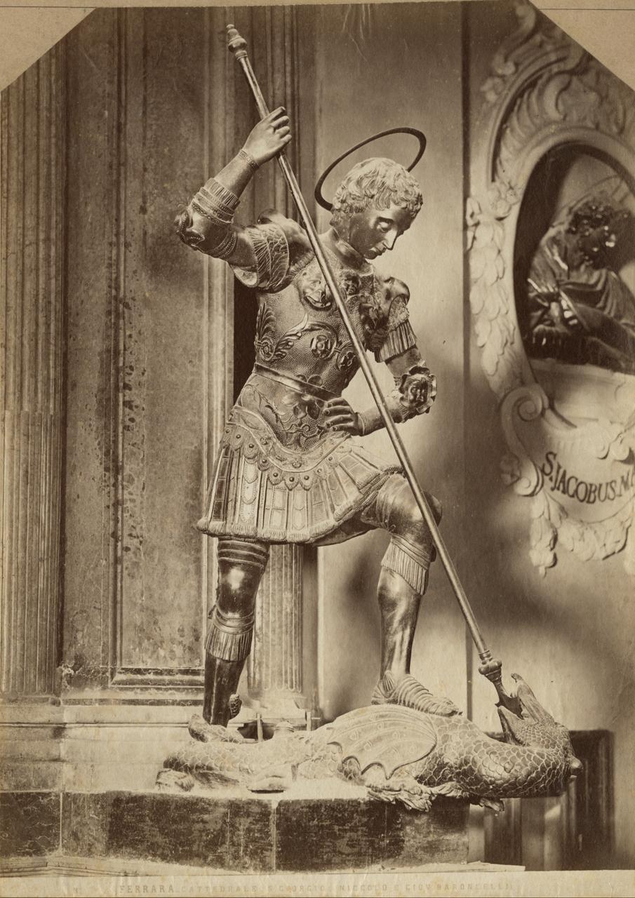 Altare del Crocifisso - Sculture (positivo) di Domenico di Paris, Baroncelli, Niccolò (attr), Fratelli Alinari (ditta) (XIX)