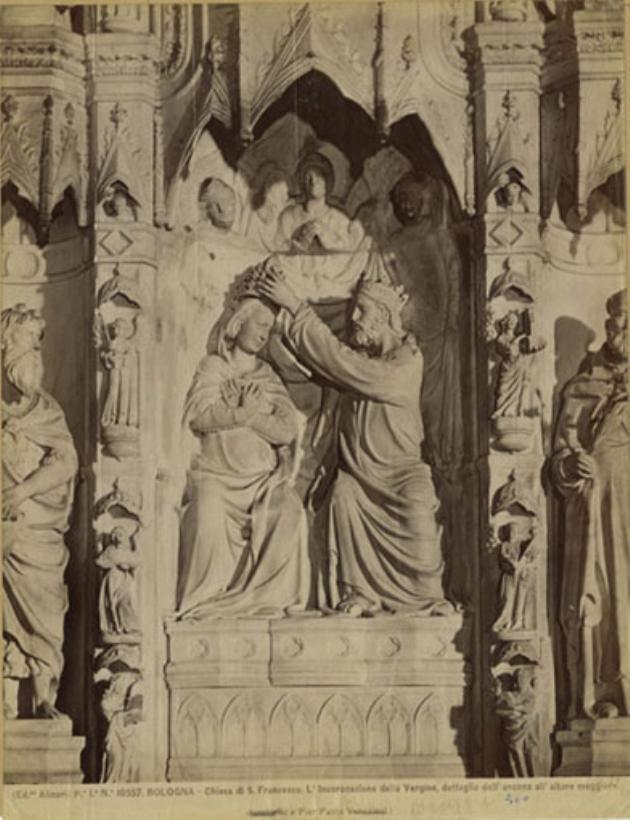 Incoronazione della Vergine - Sculture (positivo) di Dalle Masegne, Jacobello, Dalle Masegne, Pierpaolo, Fratelli Alinari (ditta) (XIX/ XX)