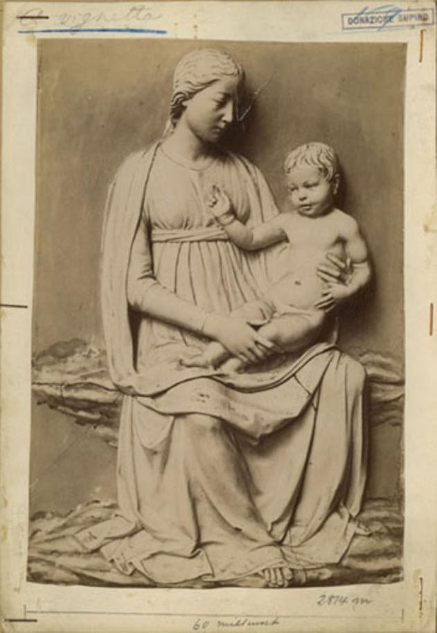 Madonna col Bambino - Sculture (positivo) di Della Robbia, Luca, Anonimo (XIX/ XX)