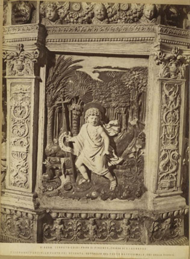 Storie del Battista - Sculture - Rilievi (positivo) di Della Robbia, Giovanni Antonio (attr), Fratelli Alinari (ditta) (XIX)