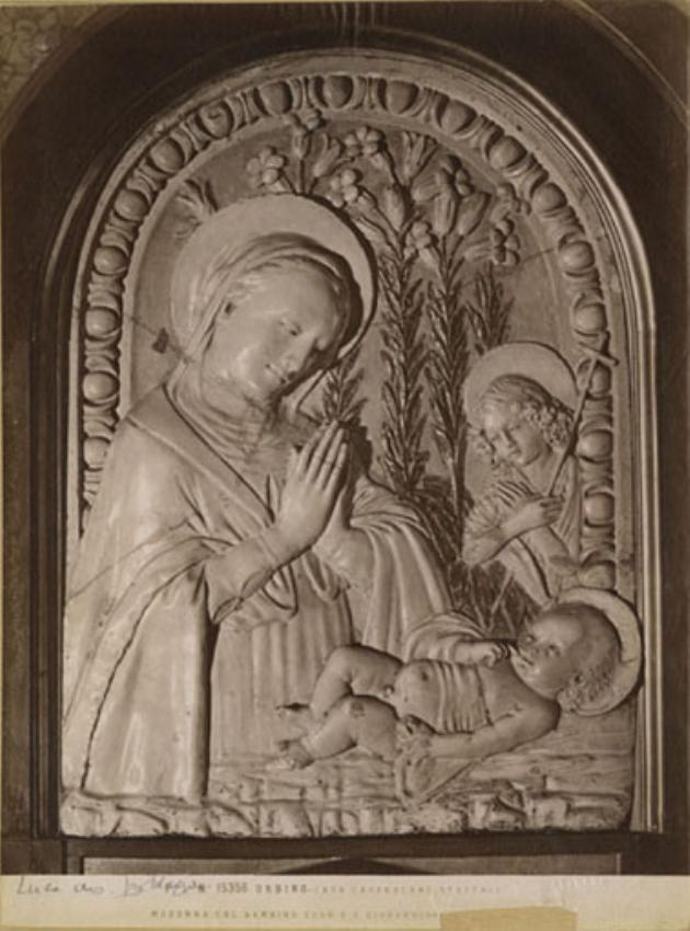 Madonna col Bambino e San Giovannino - Sculture - Rilievi (positivo) di Buglioni, Benedetto, Fratelli Alinari (XIX/ XX)