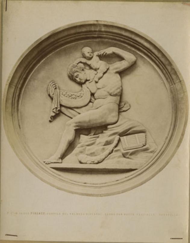 Fauno con Bacco fanciullo - Rilievi (positivo) di Donatello (bottega), Fratelli Alinari (attr) (XIX/ XX)