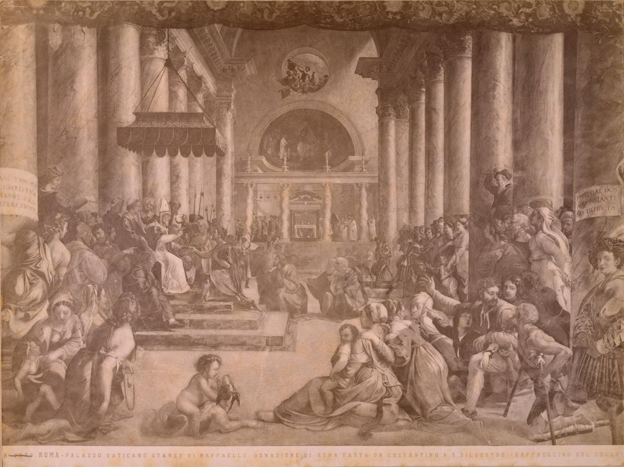 Storie di Costantino - Dipinti (positivo) di Giulio Romano, Penni, Giovan Francesco, Fratelli Alinari (ditta) (XIX)