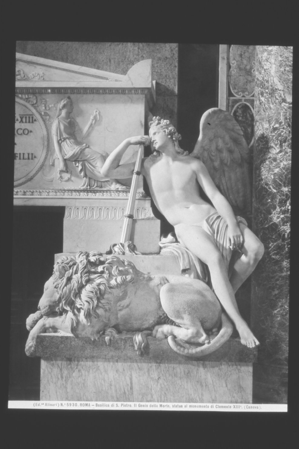 Canova A./ Monumento a Clemente XIII, part./ 1787-1792/ Roma/ San Pietro (diapositiva) di Canova, Antonio, Alinari, Fratelli (ditta), F.lli Alinari S.p.A. - Istituto di Edizioni Artistiche (ditta) (XX)