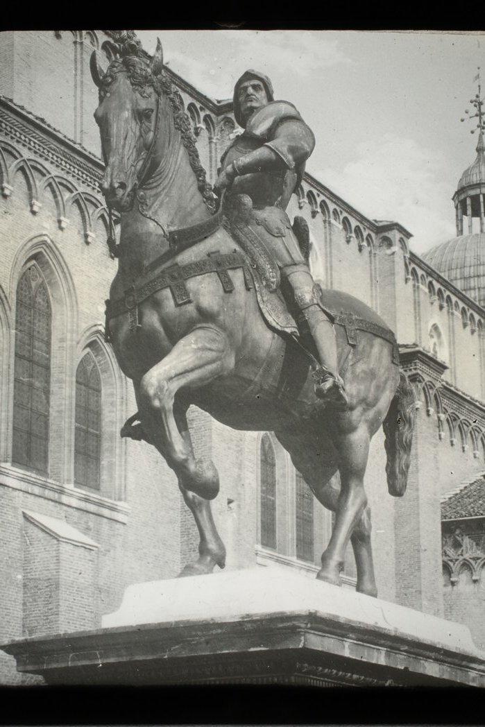 Statue - Bartolomeo Colleoni (diapositiva) di Andrea da Cione detto Il Verrocchio, Istituto Micrografico Italiano (XX)