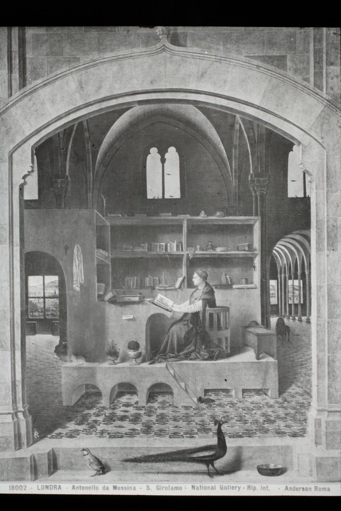 Antonello da Messina/ San Girolamo/ National Gallery/ Londra (diapositiva) di Antonello da Messina, Anderson, Domenico (XX)