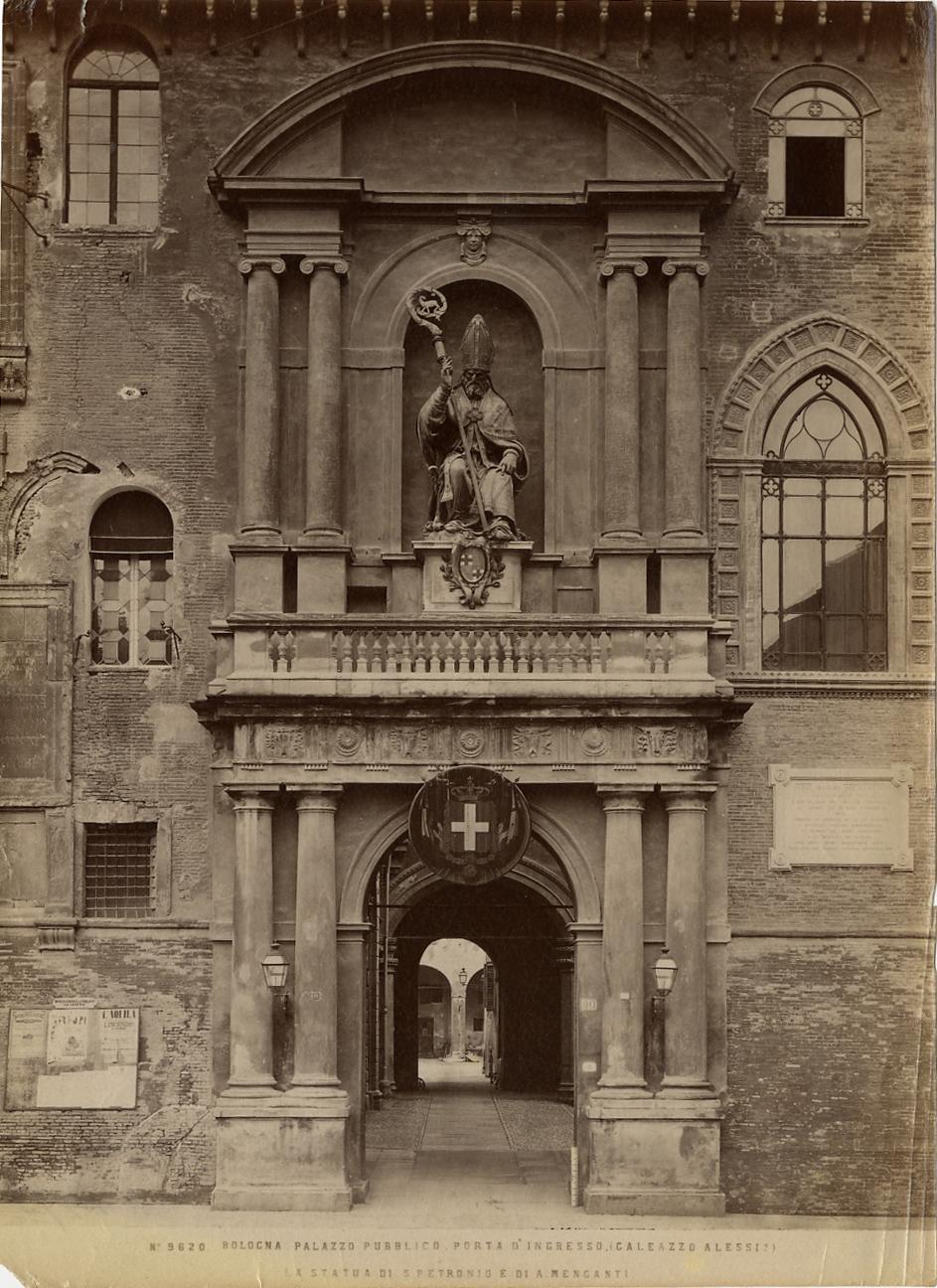 Bologna - Palazzo Comunale - Portale (positivo) di Alessi, Galeazzo, Menganti, Alessandro, Alinari, Fratelli (attr) (XIX)