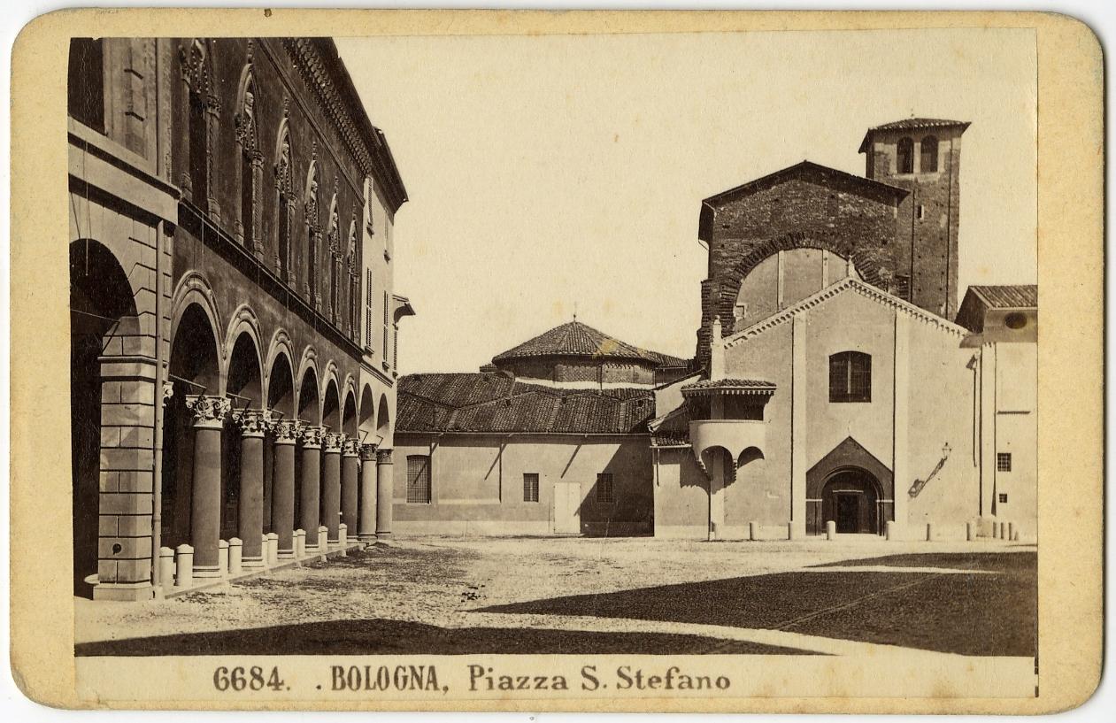 Bologna - Piazze - Basiliche (positivo) di Sommer, Giorgio (XIX)