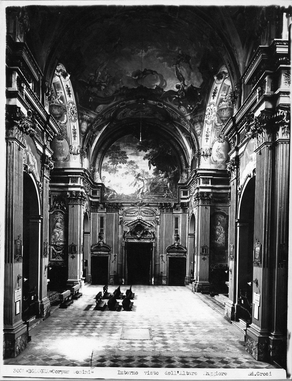 Veduta interna della chiesa del Corpus Domini/ Bologna (positivo) di Sperandio da Mantova, Croci, Felice (XX)