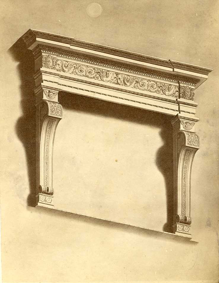 Mostra di camino - Disegni (positivo) di Anonimo (XIX)