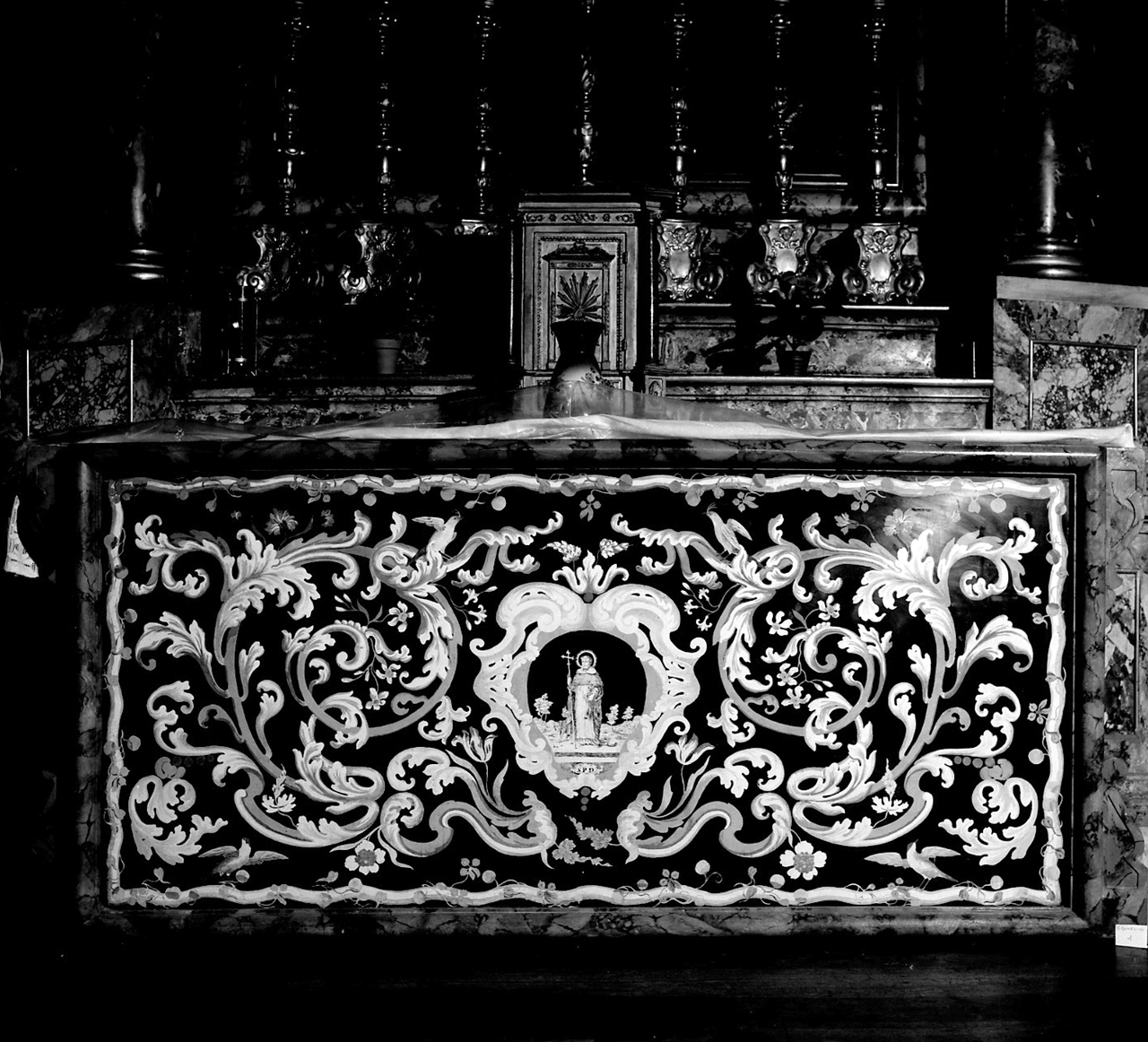 paliotto - a pannello piano di Della Quercia Cassiano (attribuito), Della Quercia Ignazio (attribuito) (seconda metà sec. XVIII)