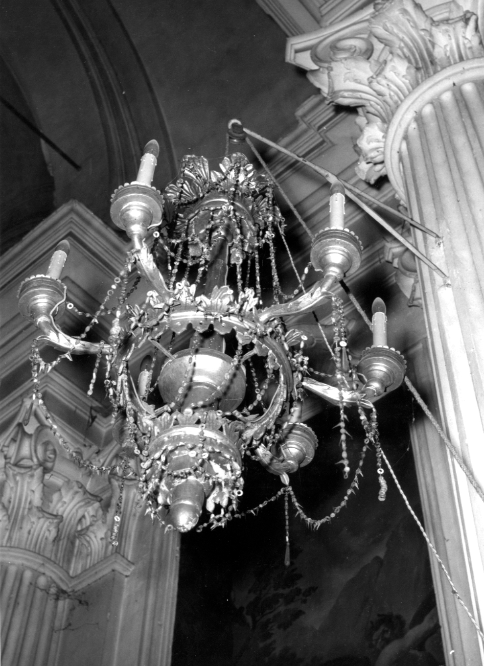 lampadario da chiesa, serie - bottega emiliana (fine sec. XIX)