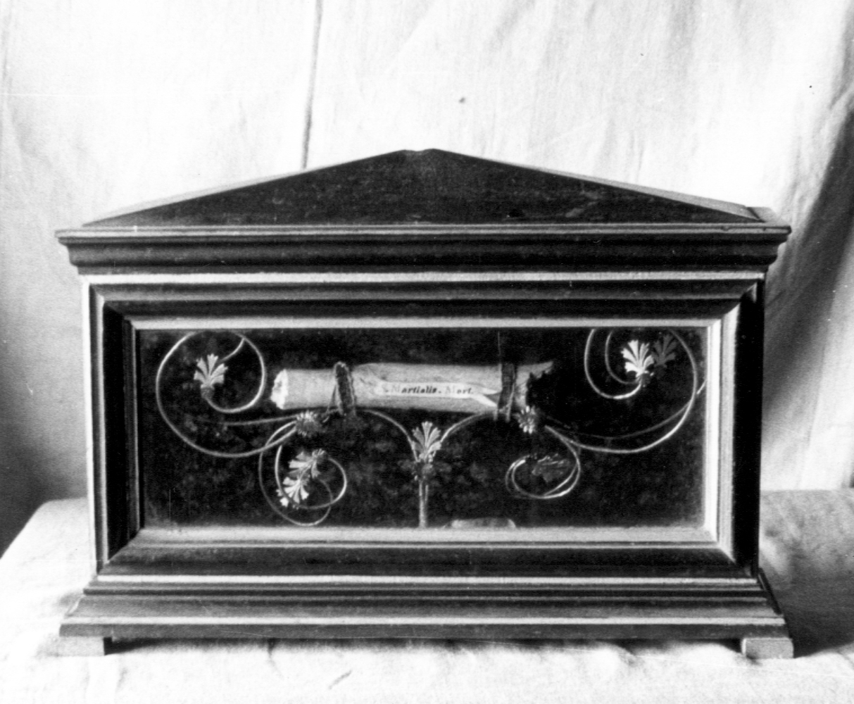 reliquiario a teca - a urna - produzione bolognese (sec. XIX)