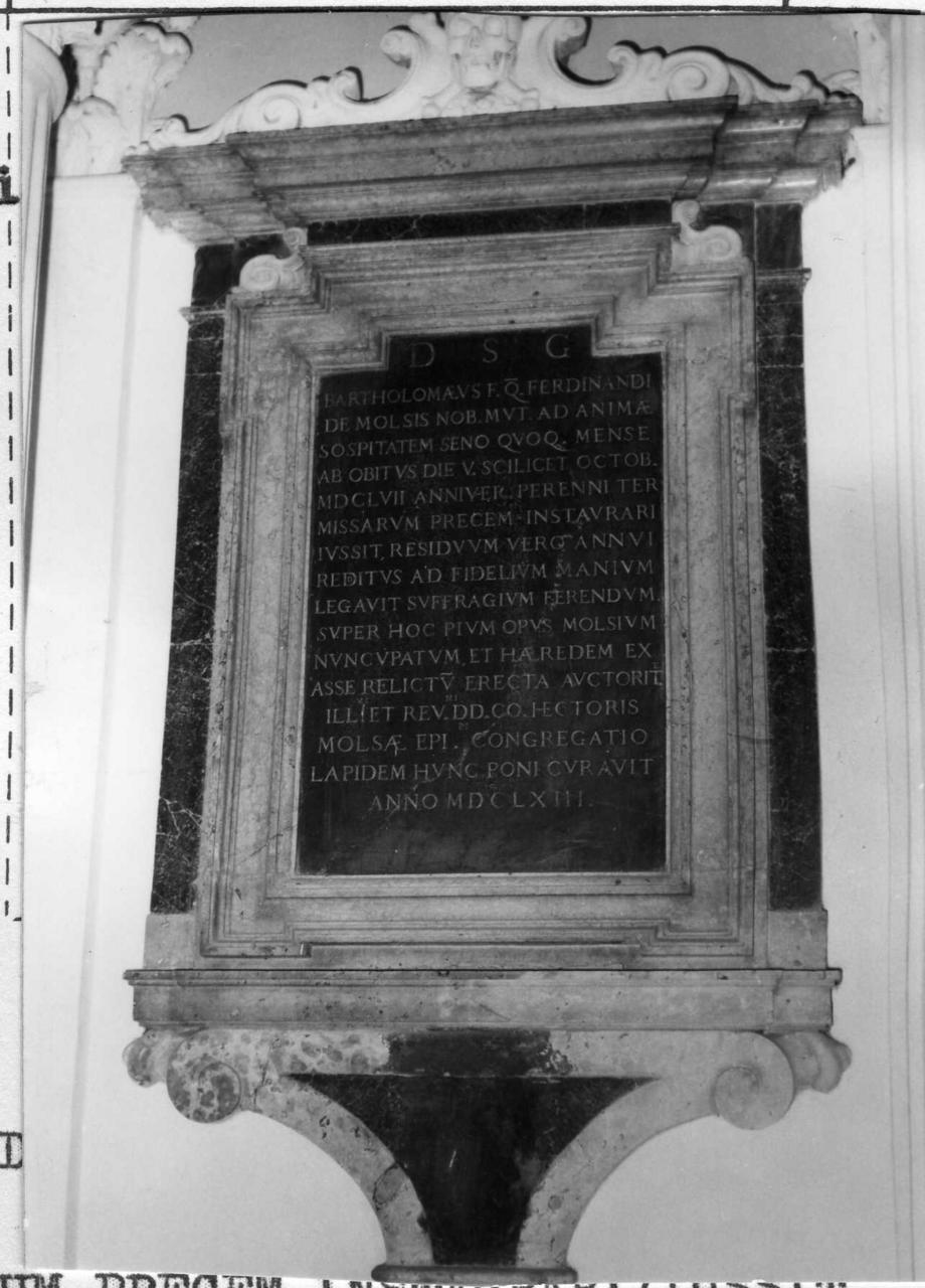 lapide - bottega italiana (sec. XVII)