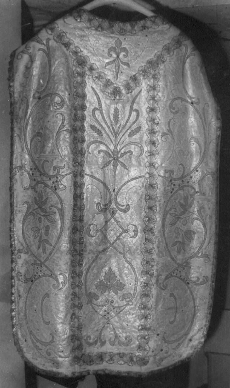 paramento liturgico - manifattura italiana (secc. XIX/ XX)