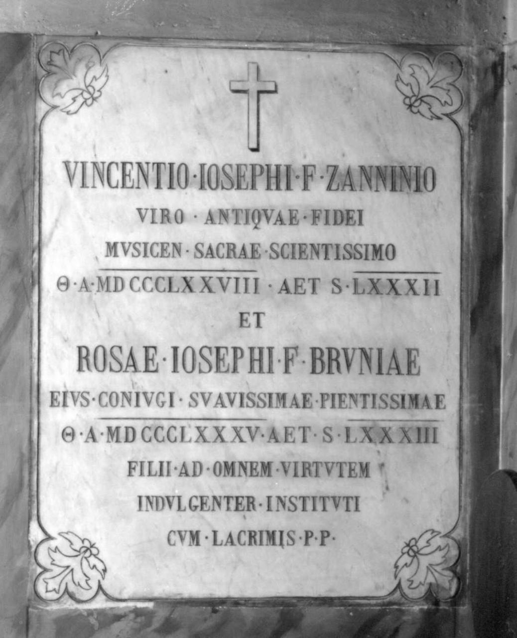 lapide tombale - bottega emiliana (sec. XIX)