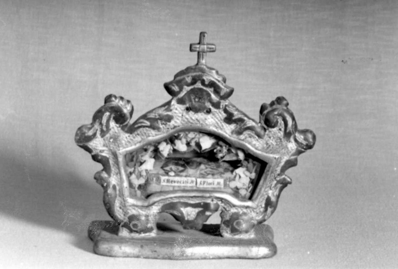 reliquiario a teca - a urna, serie - bottega emiliana (sec. XVIII)