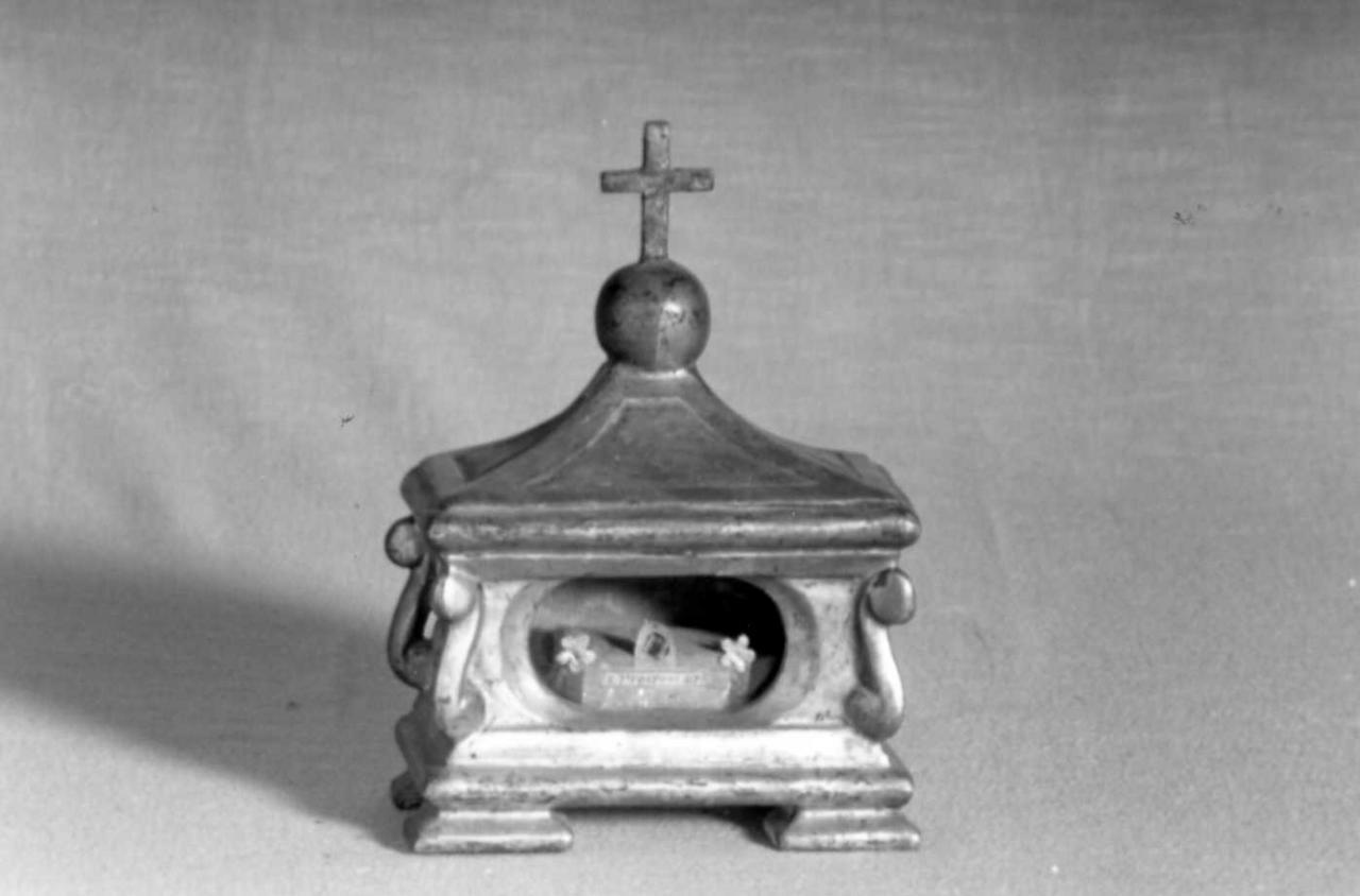reliquiario a teca - a urna - bottega emiliana (sec. XVIII)