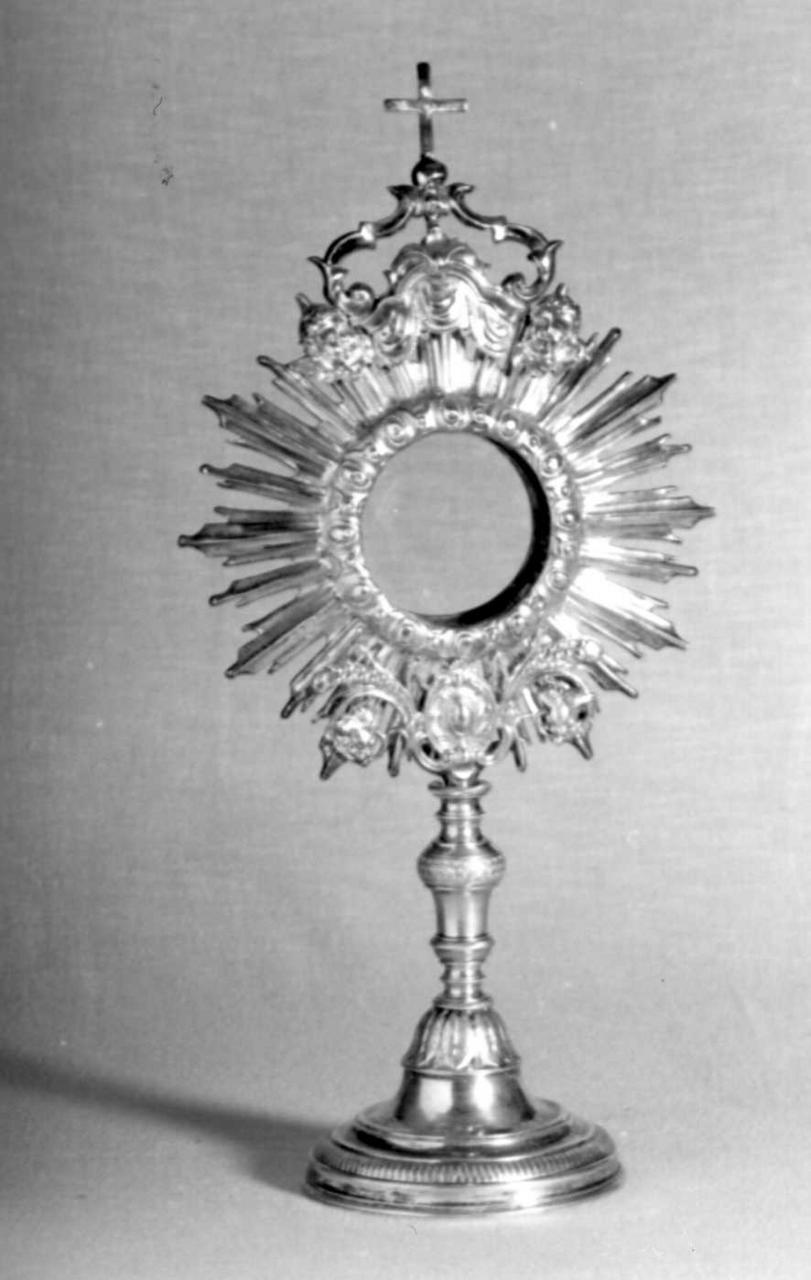 ostensorio - a raggiera - bottega emiliana (seconda metà sec. XIX)