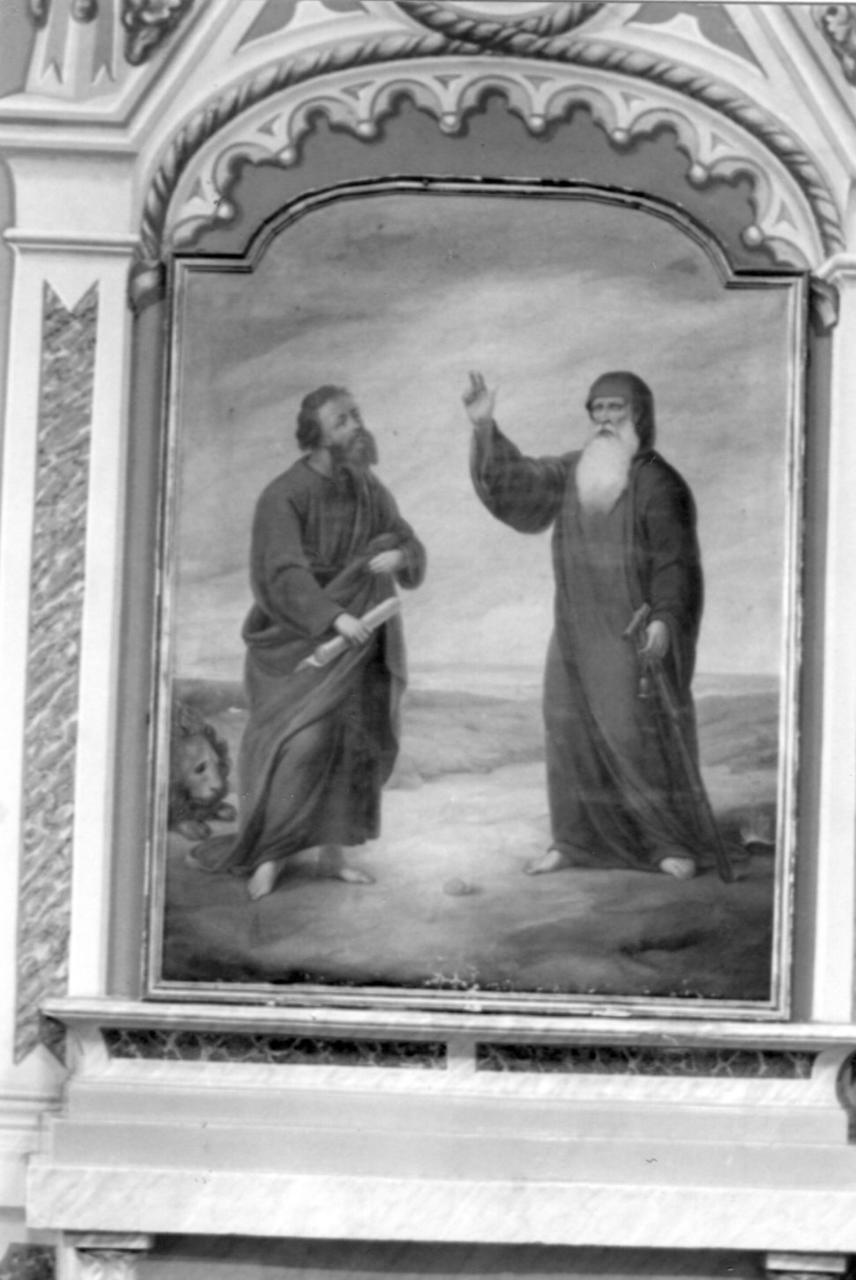 Sant'Antonio Abate e San Marco Evangelista (dipinto) - ambito emiliano (fine sec. XIX)