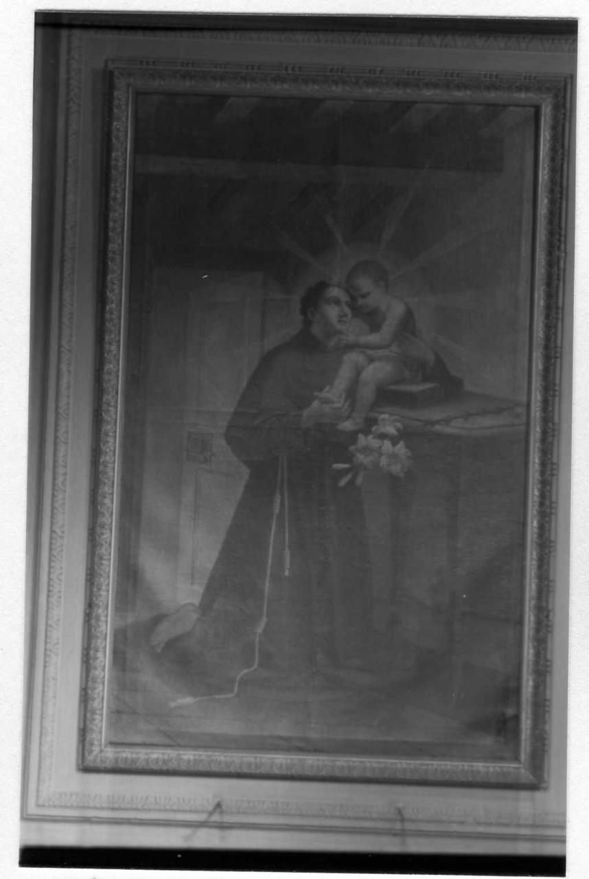 Sant'Antonio da Padova con il bambino (dipinto) - ambito emiliano (fine sec. XVIII)
